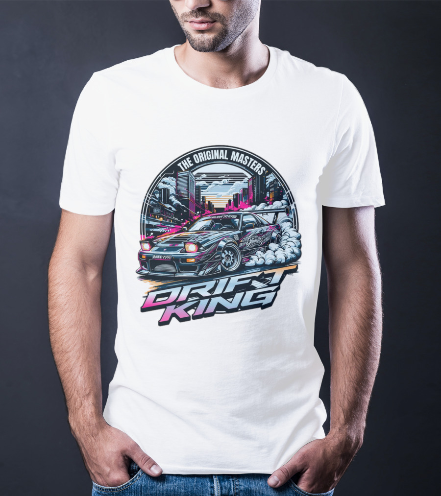 The Original Masters Drift King Vintage Street Racing Car Scene T-Shirt