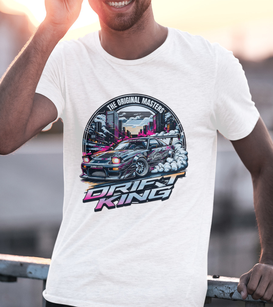 The Original Masters Drift King Vintage Street Racing Car Scene T-Shirt