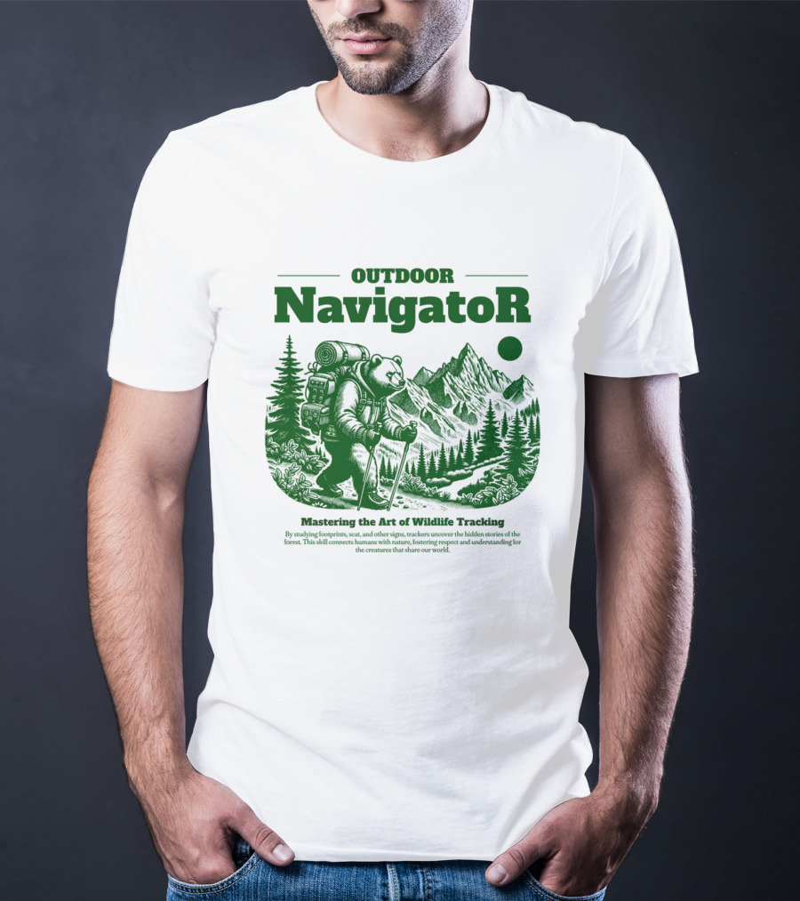 OUTDOOR Navigator Mastering The Art Of Wildlife Tracking T-Shirt