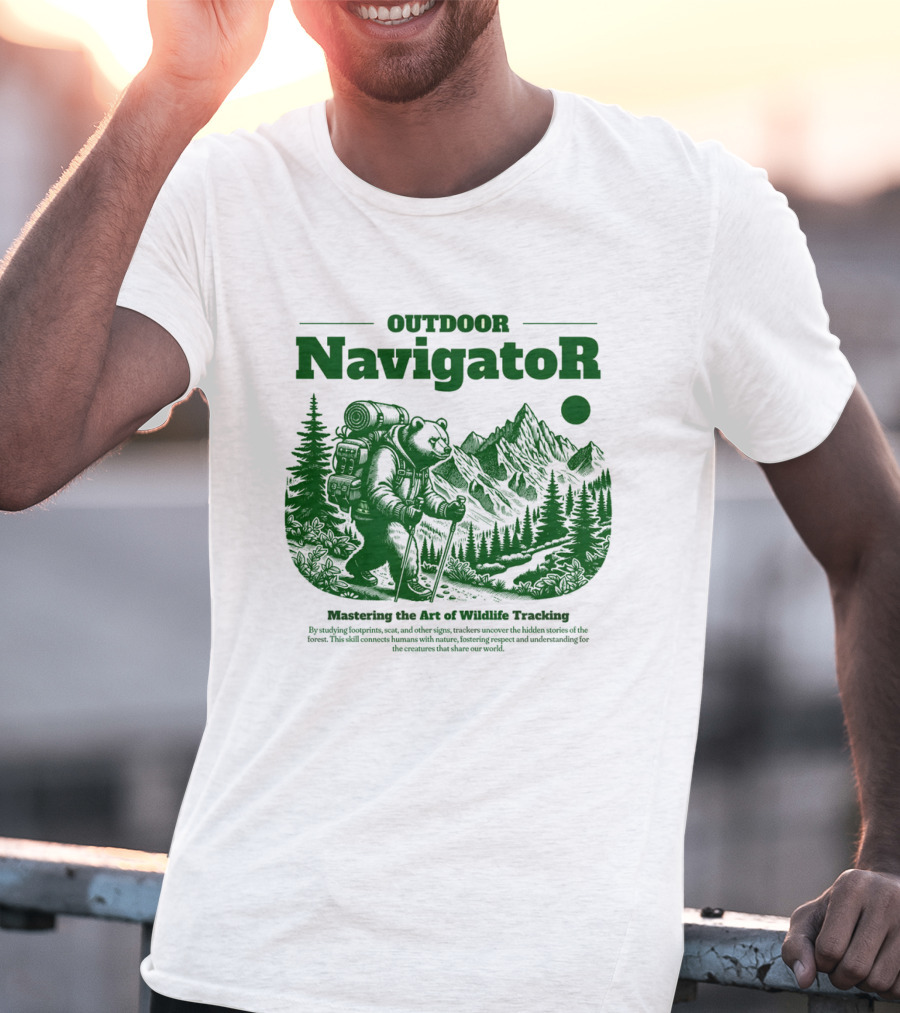 OUTDOOR Navigator Mastering The Art Of Wildlife Tracking T-Shirt