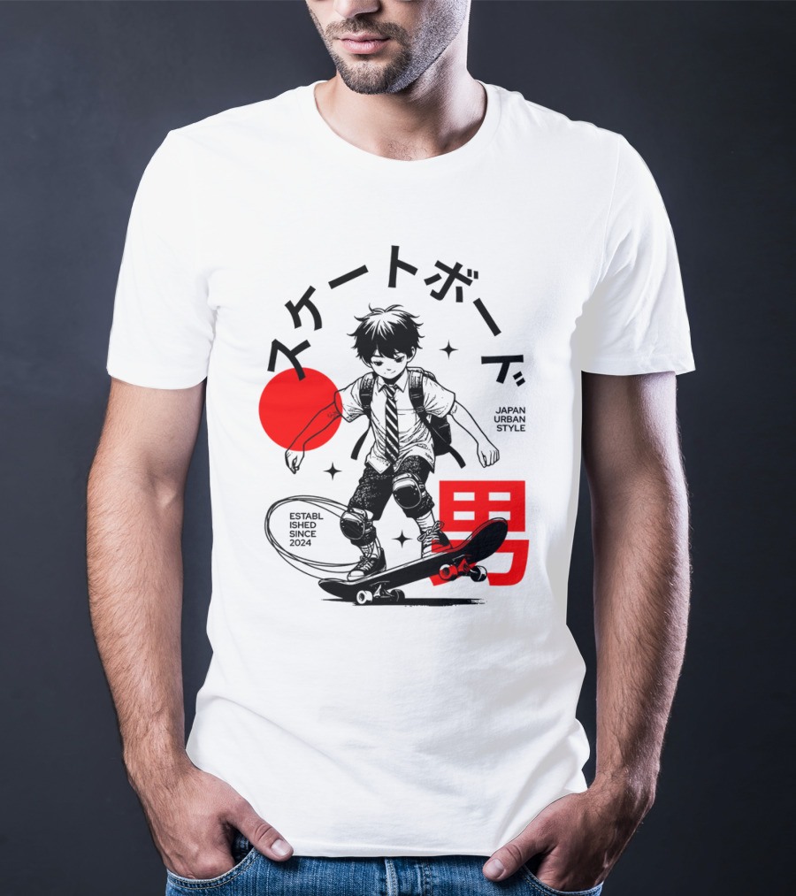 Skateboarde Japan Urban Style Established Since T-Shirt