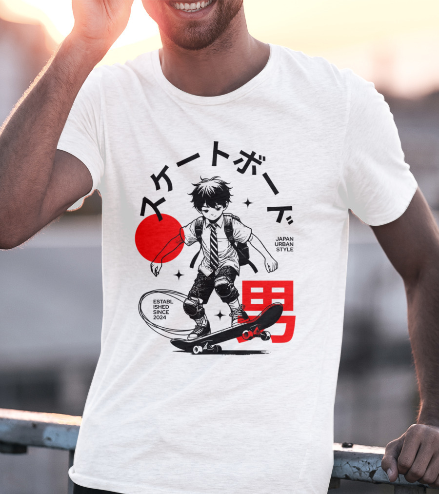 Skateboarde Japan Urban Style Established Since T-Shirt