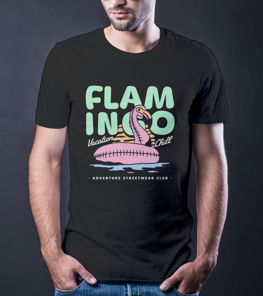 Flamingo Vacation Chill Adventure Streetwear Club T-Shirt