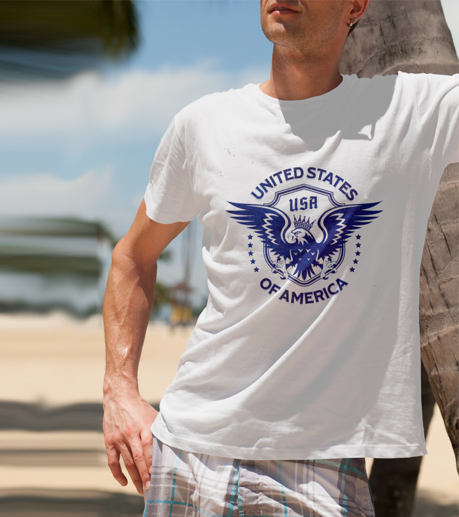 USA United States Of America Crowned Eagle Emblem T-Shirt