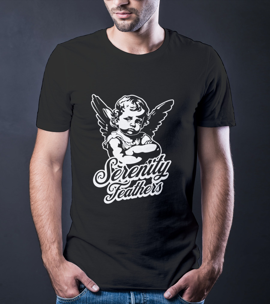Serenity Feathers Angelic Wings Vintage T-Shirt