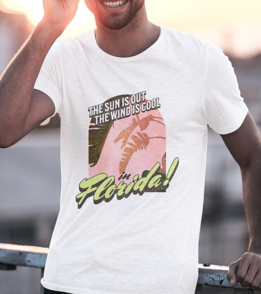 The Sun Is Out The Wind Is Cool In Florida Floridian Palm T-Shirt