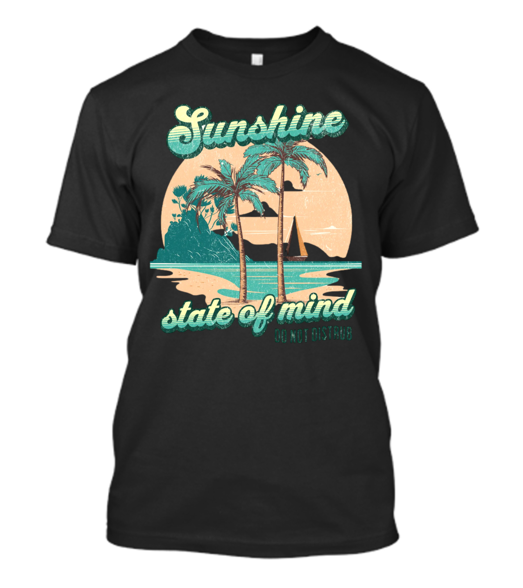 Sunshine State Of Mind Do Not Disturb Vintage Beach T-Shirt