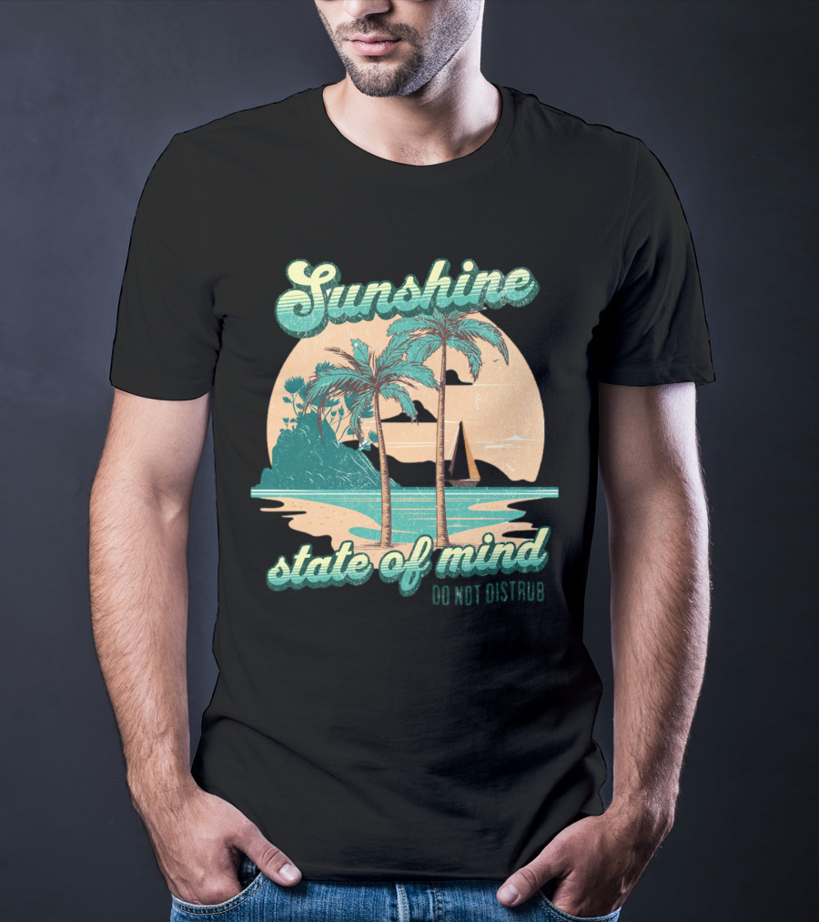 Sunshine State Of Mind Do Not Disturb Vintage Beach T-Shirt