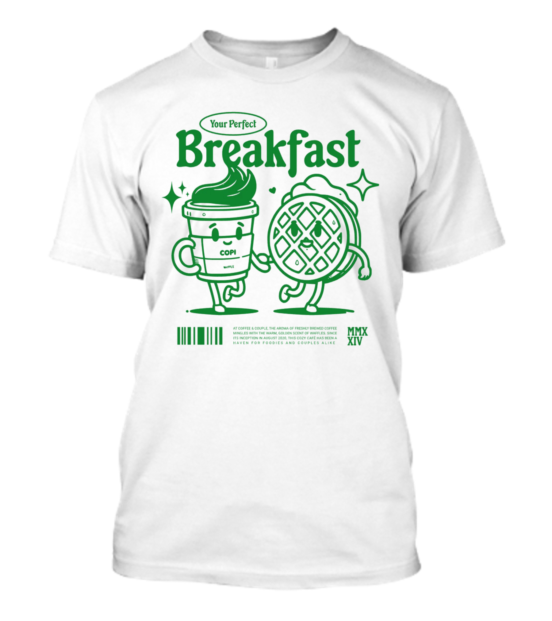 Your Perfect Breakfast Coffee And Waffle Friendship MMXIV T-Shirt