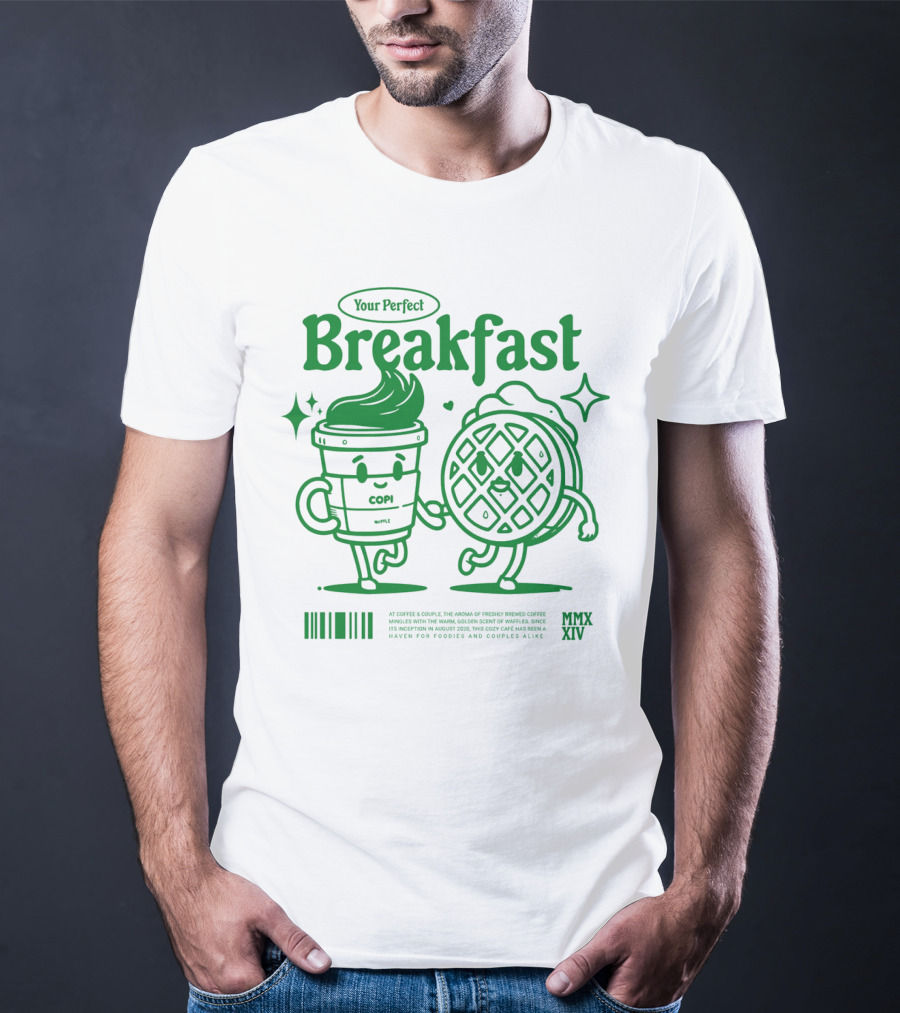 Your Perfect Breakfast Coffee And Waffle Friendship MMXIV T-Shirt