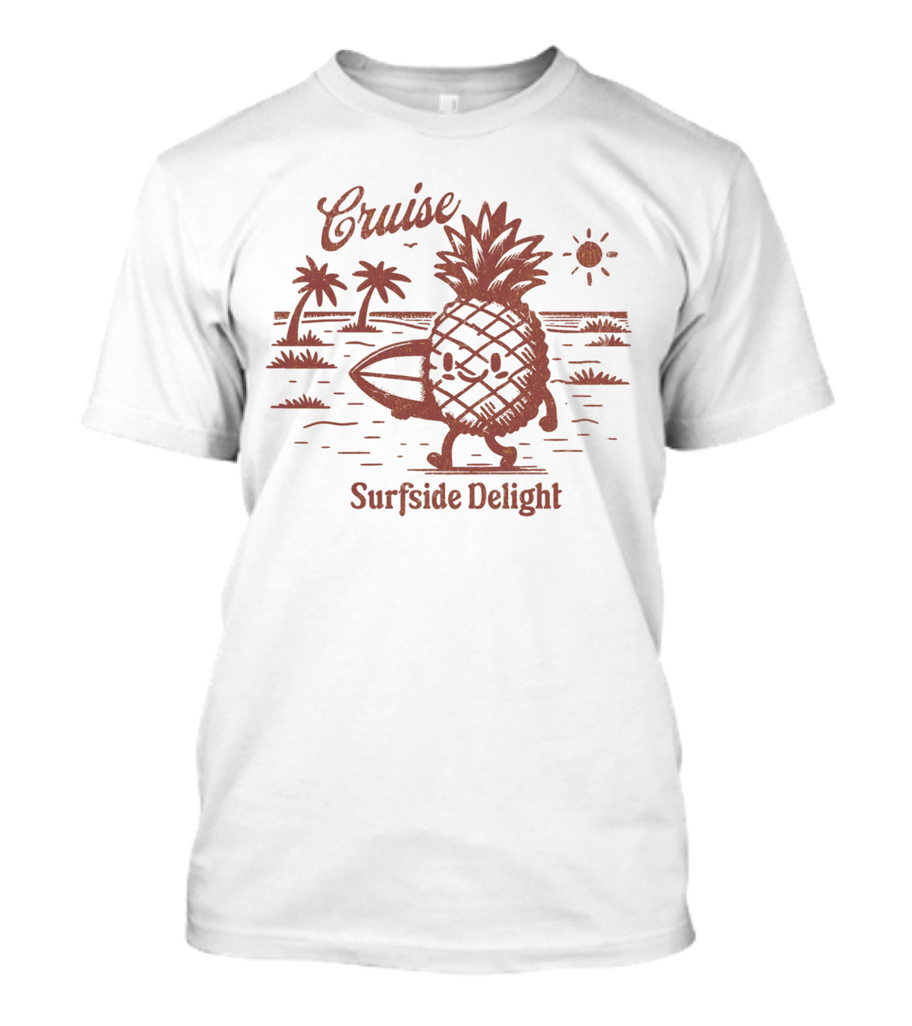 Cruise Surfside Delight Pineapple Surfer Tropical Oasis T-Shirt