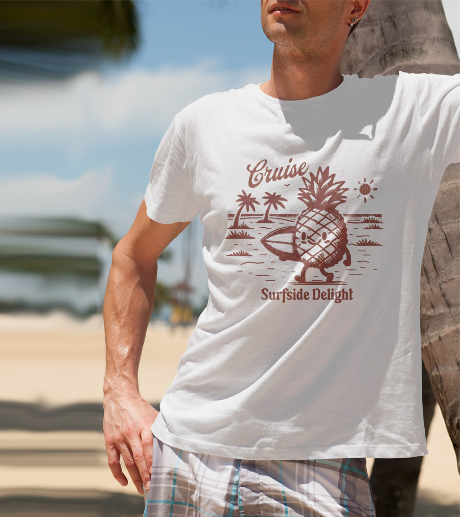 Cruise Surfside Delight Pineapple Surfer Tropical Oasis T-Shirt