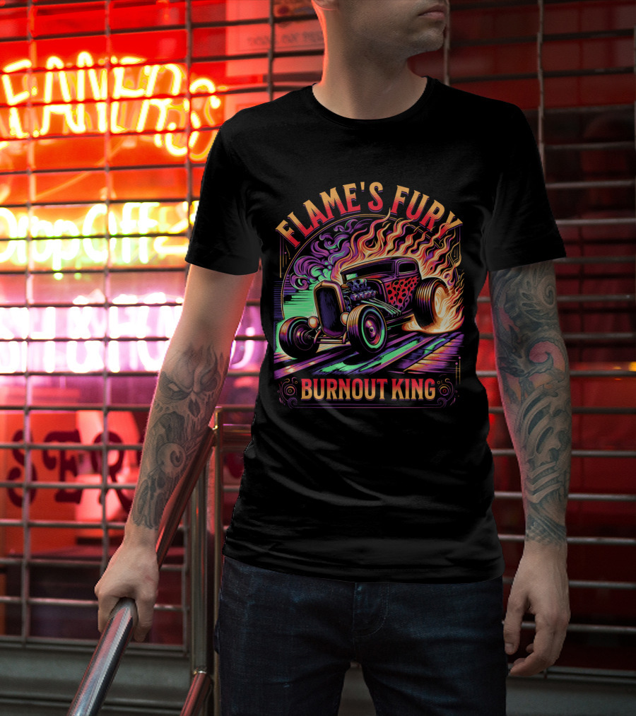 FLAME'S FURY BURNOUT KING T-Shirt