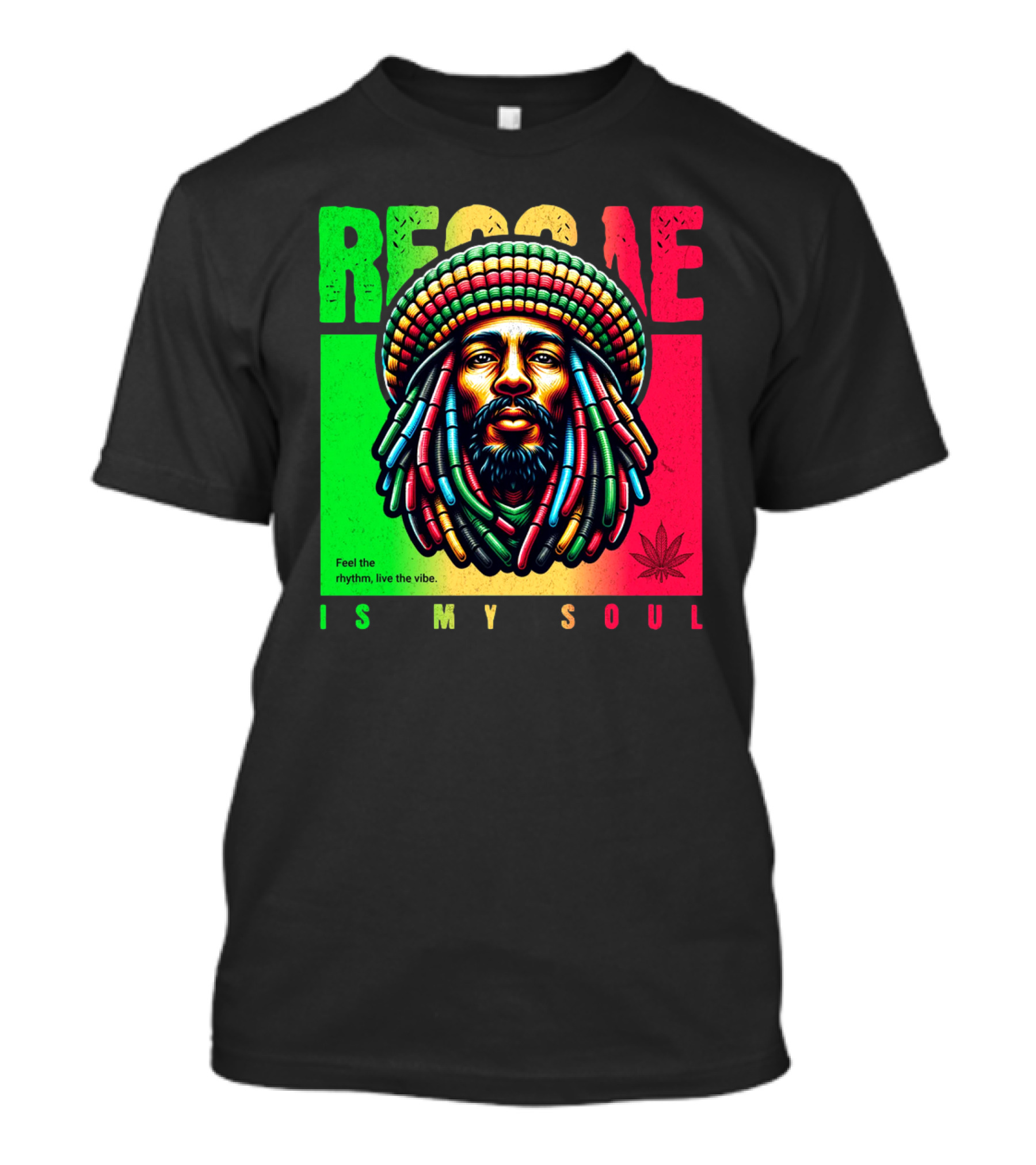 Reggae Feel The Rhythm Live The Vibe Is My Soul T-Shirt