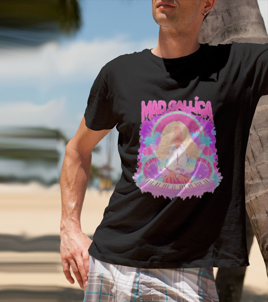 MAD GALLICA PINK RETRO PSYCHEDELIC KEYBOARD T-Shirt