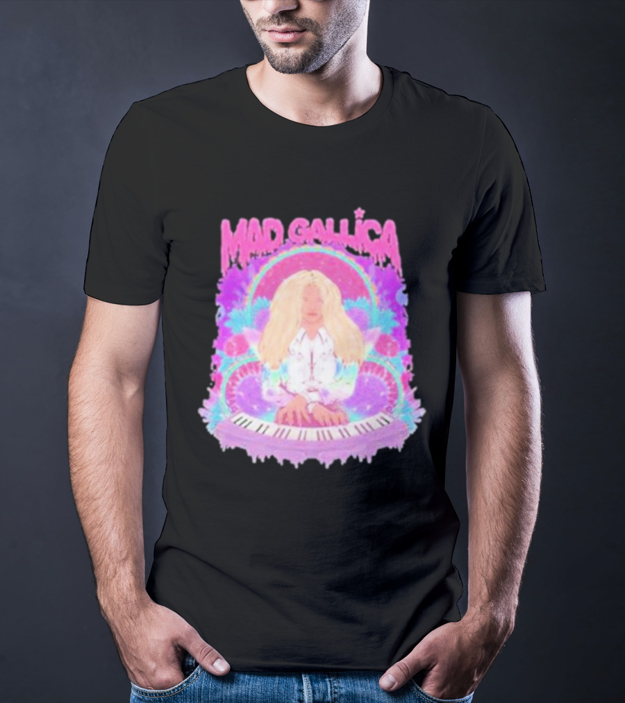 MAD GALLICA PINK RETRO PSYCHEDELIC KEYBOARD T-Shirt