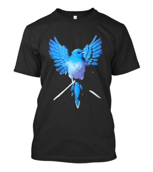 Blue Bird With Outstretched Wings T-Shirt