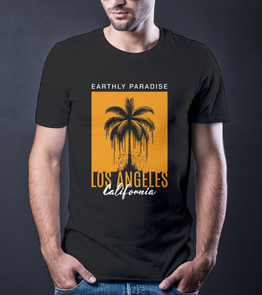 Earthly Paradise Los Angeles California Palm Tree T-Shirt