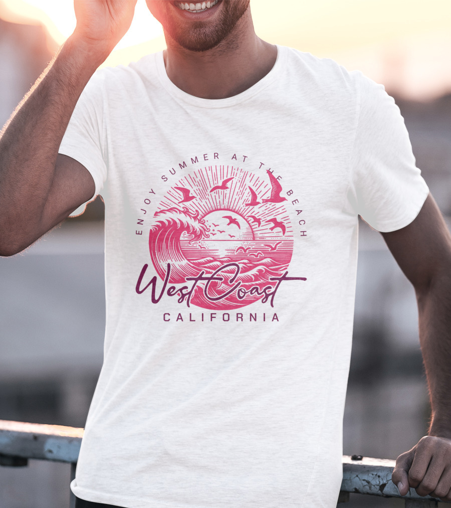 Enjoy Summer At The Beach West Coast California T-Shirt