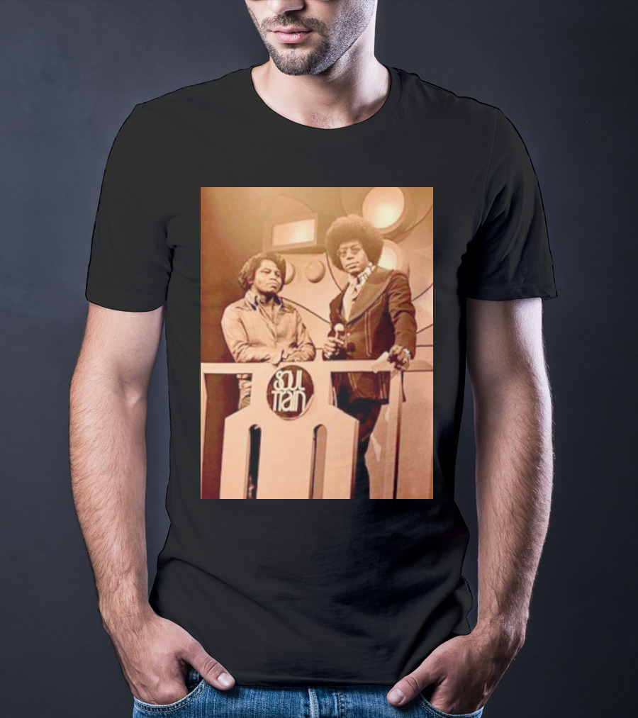 James Brown And Don Cornelius Soul Train Iconic Music Legends T-Shirt