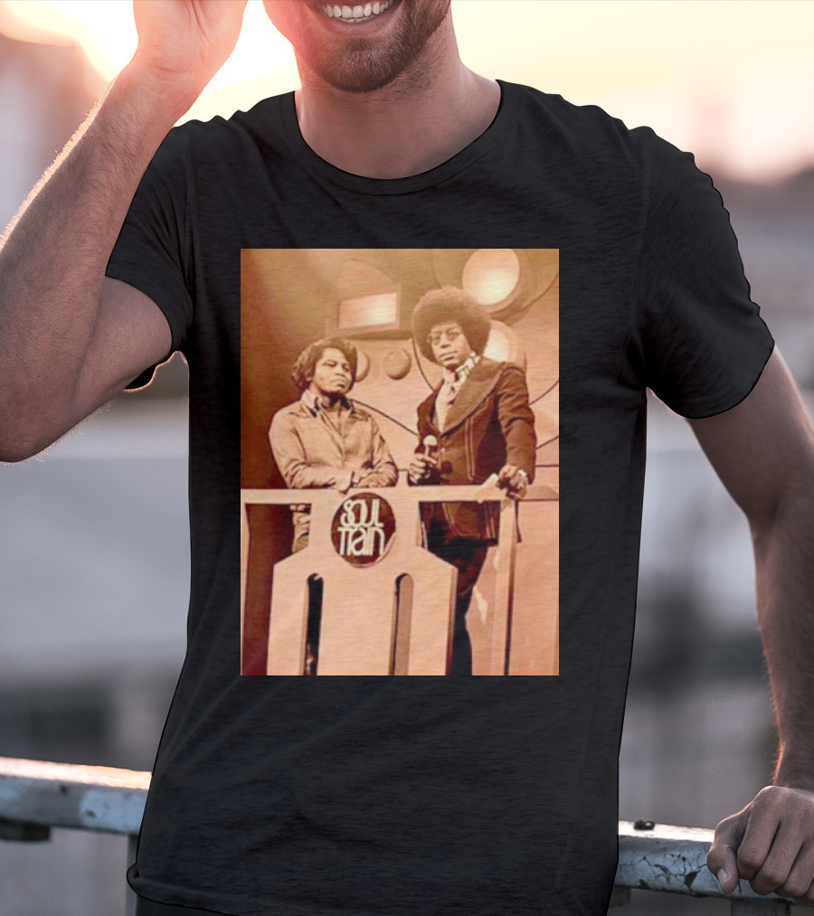 James Brown And Don Cornelius Soul Train Iconic Music Legends T-Shirt