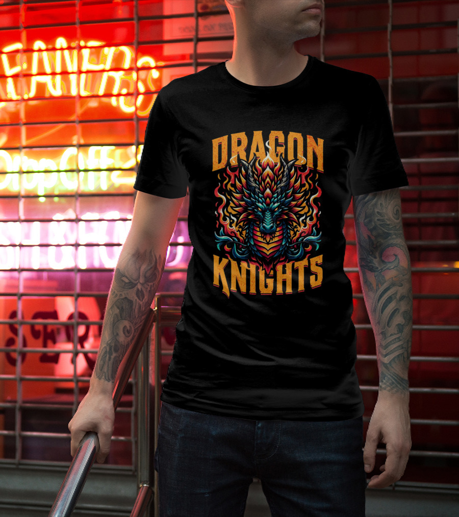 Dragon Knights Fiery Dragon Emblem T-Shirt