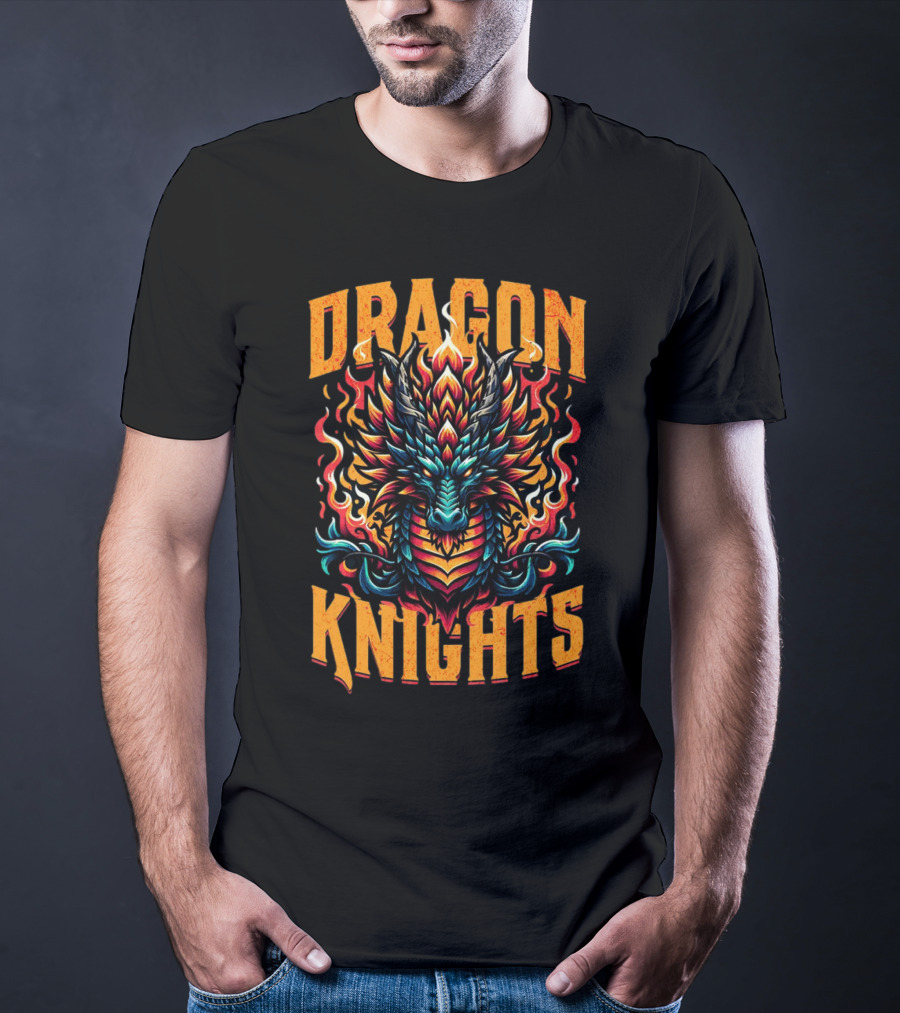 Dragon Knights Fiery Dragon Emblem T-Shirt