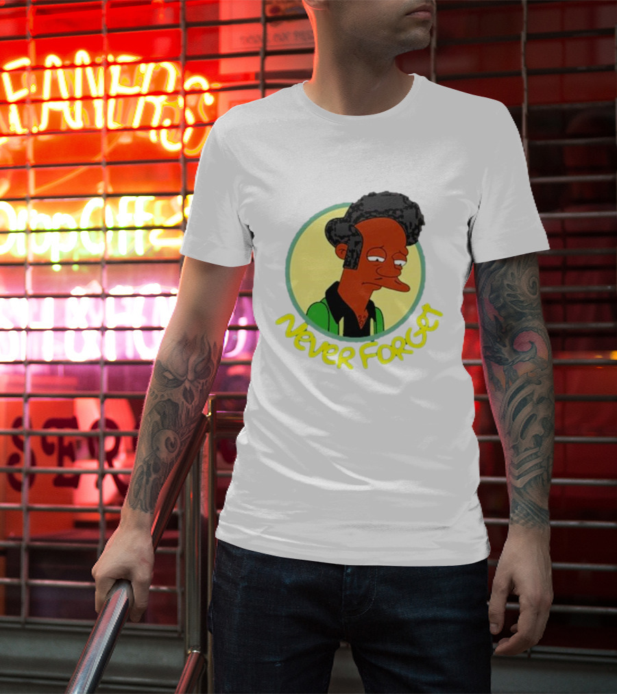 Never Forget Apu Simpsons Character T-Shirt