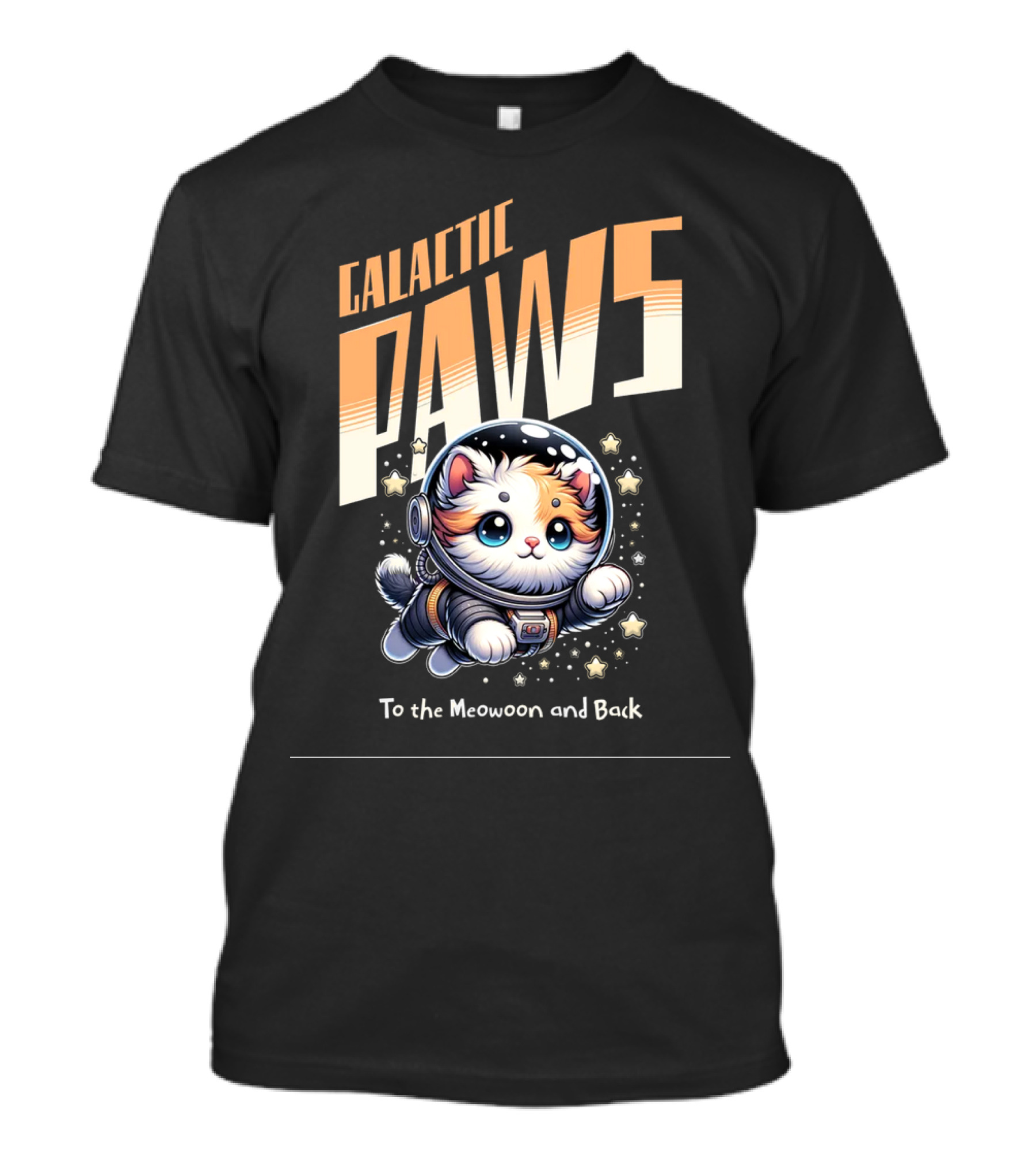 GALACTIC PAWS To The Meowoon And Back T-Shirt