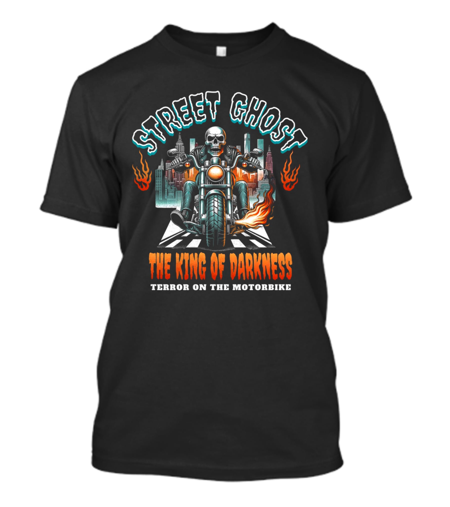 Street Ghost King Of Darkness Terror On The Motorbike T-Shirt