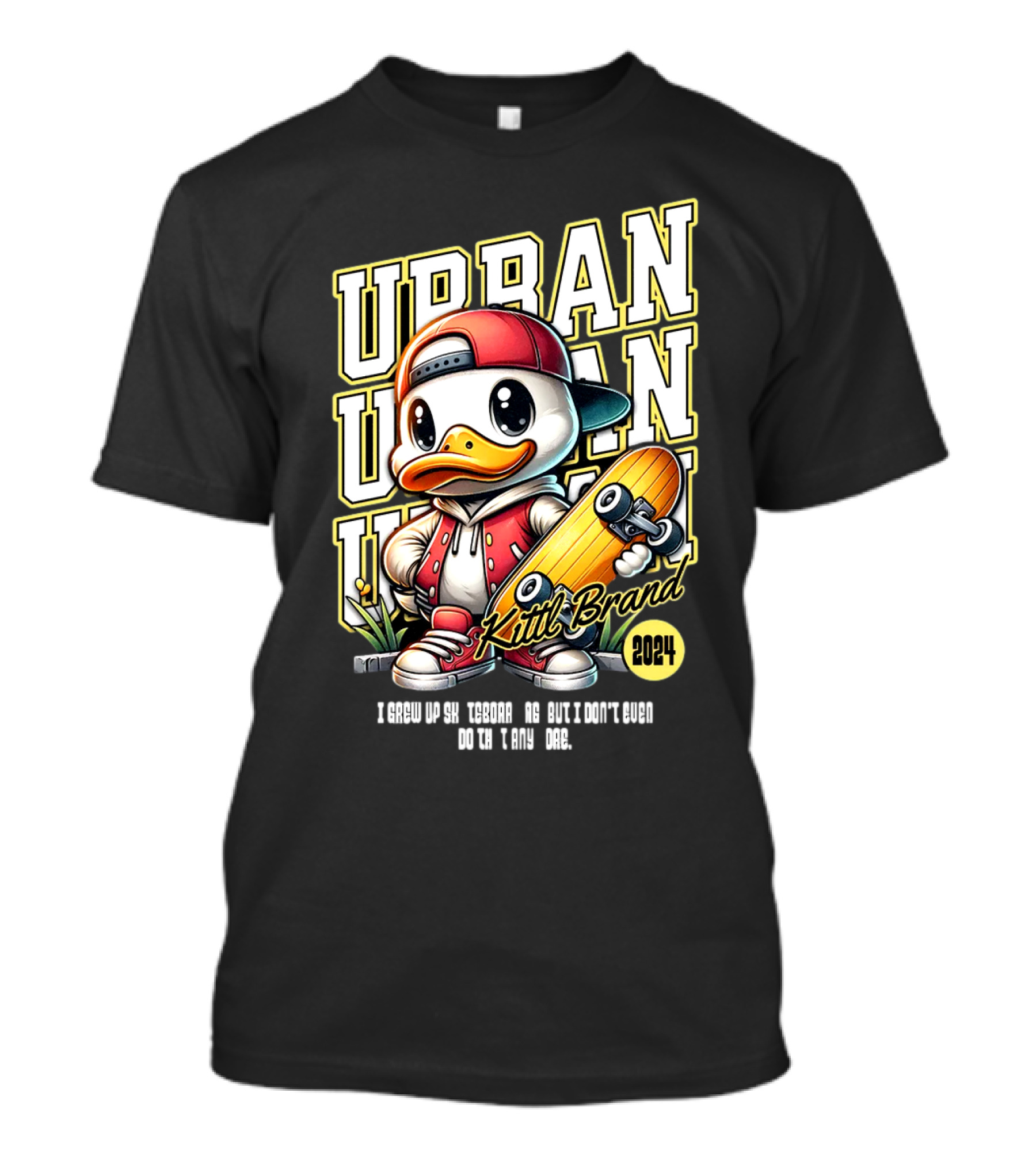 Urban Duck Skateboarding Kittl Brand T-Shirt
