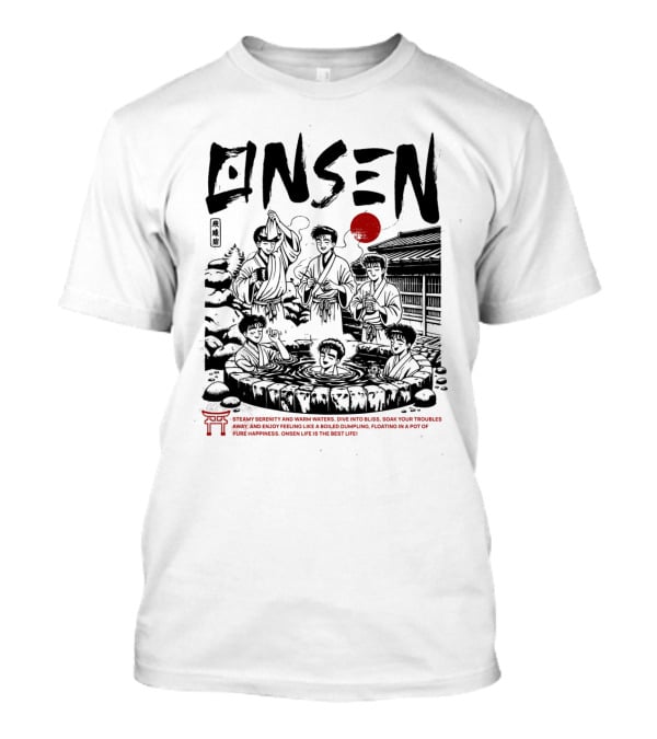 Onsen Hot Spring Soak Pure Happiness Anime T-Shirt