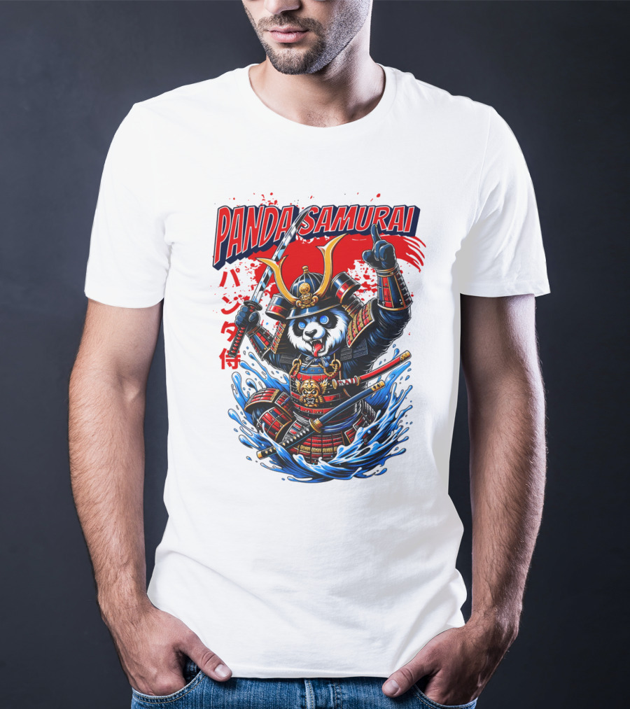 Panda Samurai Cute Japanese Warrior T-Shirt
