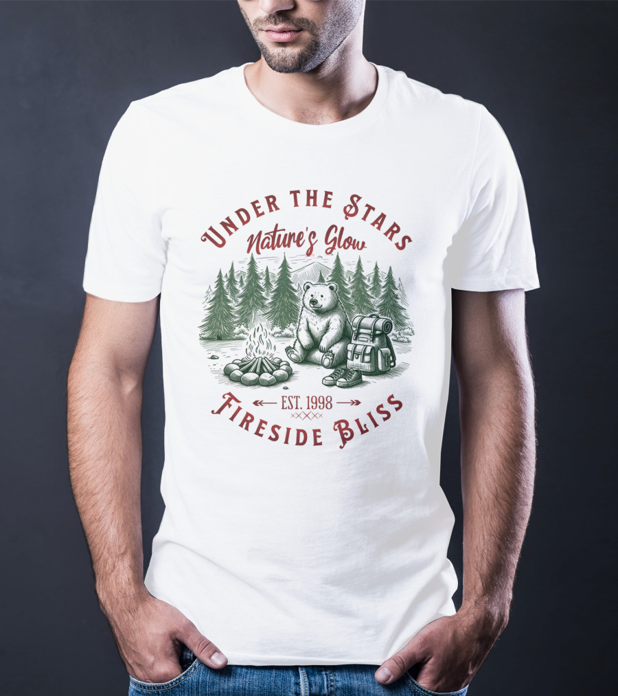 Under The Stars Nature's Glow Fireside Bliss EST 1998 T-Shirt