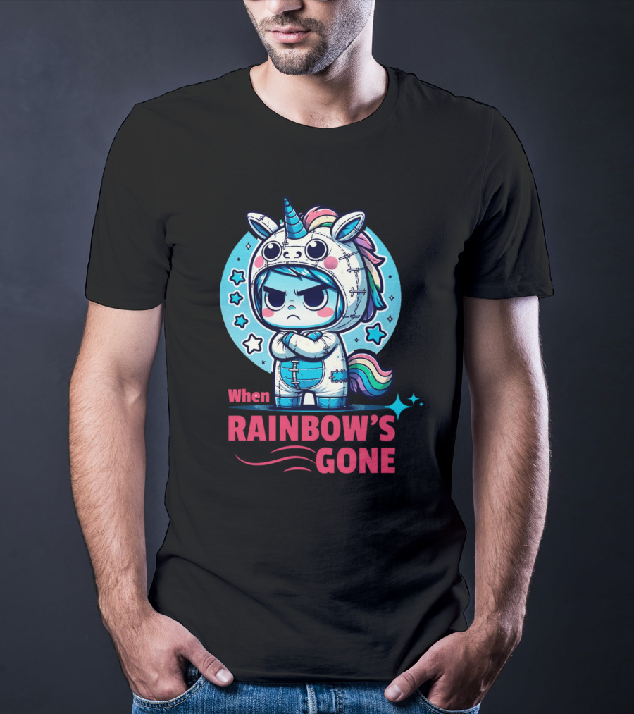 When Rainbow's Gone Angry Unicorn Stars T-Shirt