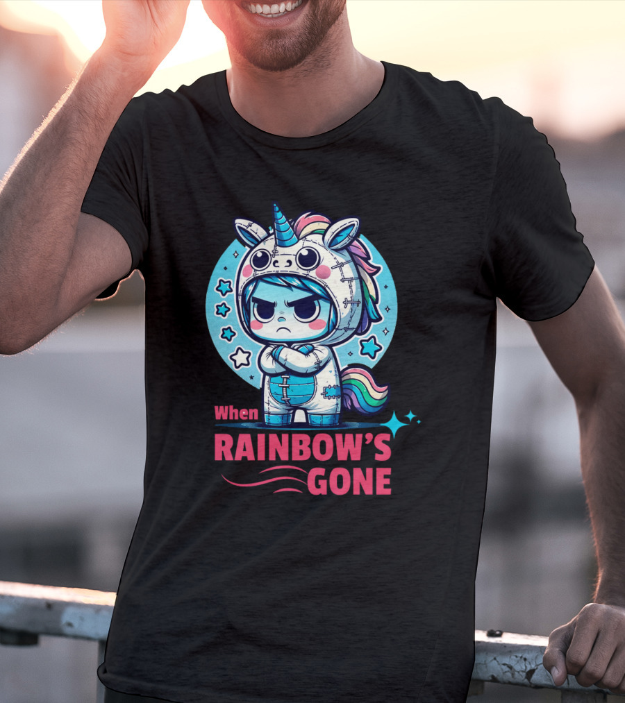 When Rainbow's Gone Angry Unicorn Stars T-Shirt