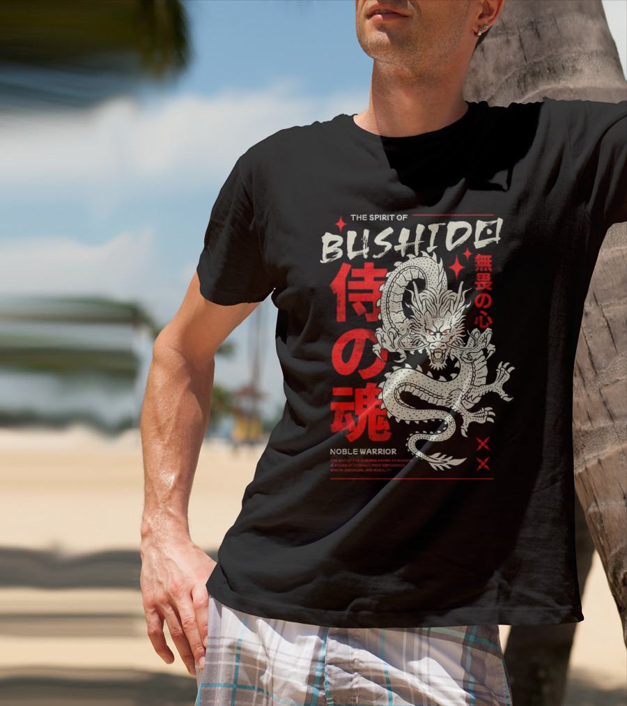 THE SPIRIT OF BUSHIDO NOBLE WARRIOR DRAGON T-Shirt