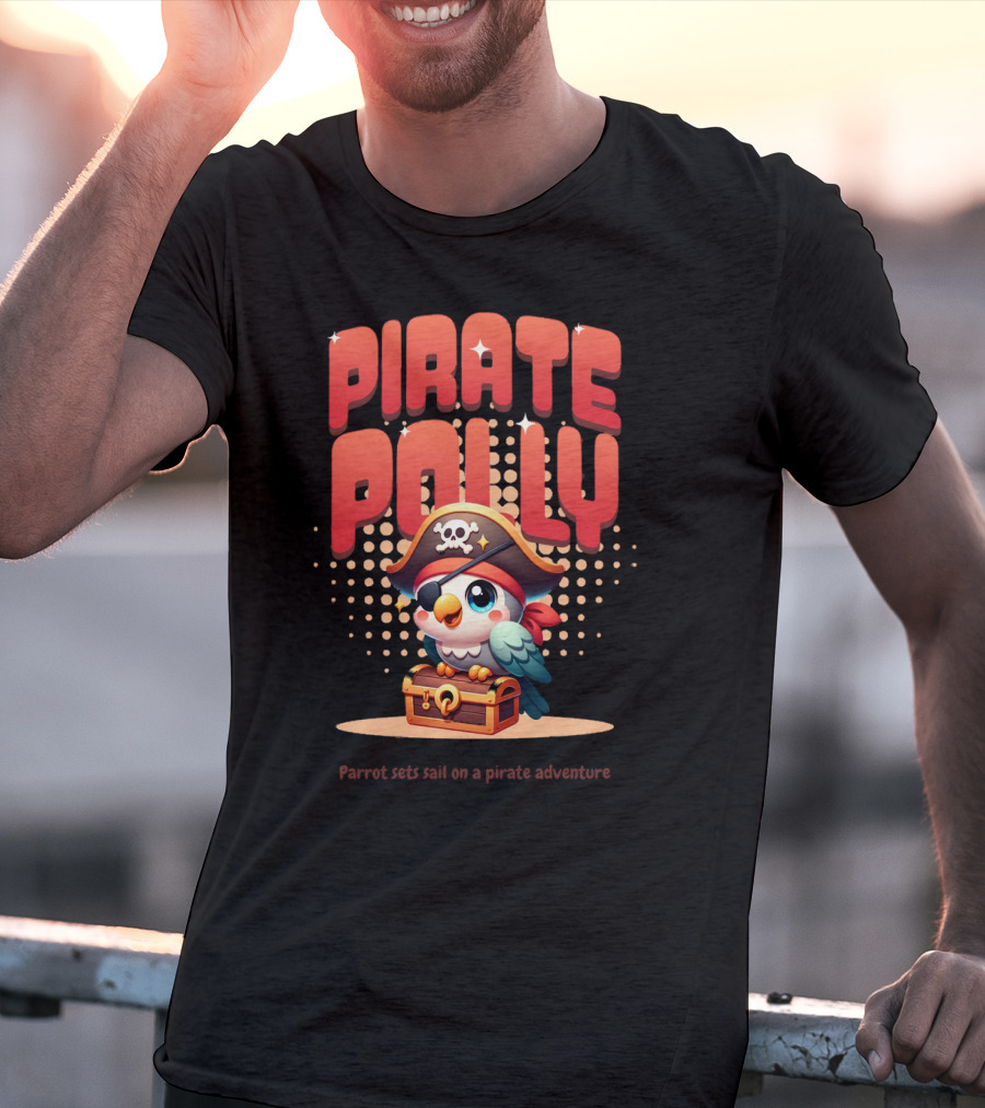 Pirate Polly Parrot Sets Sail On A Pirate Adventure T-Shirt