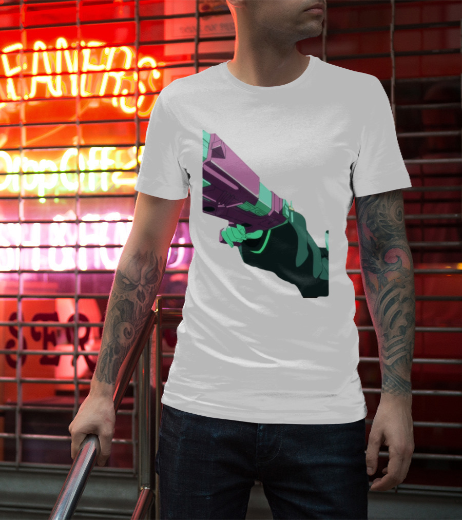 Rebecca Cyberpunk Edgerunners Aesthetic Gun T-Shirt