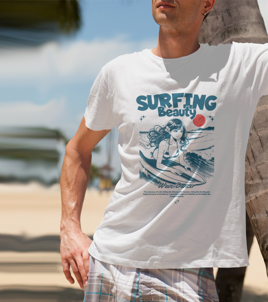 SURFING Beauty Wave Dancer Ocean's Waves Passion Graceful Surfing Empowerment Elegant Motion T-Shirt