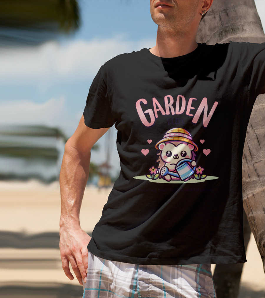Garden Bliss Hedgehog Tends To Its Beautiful Garden T-Shirt