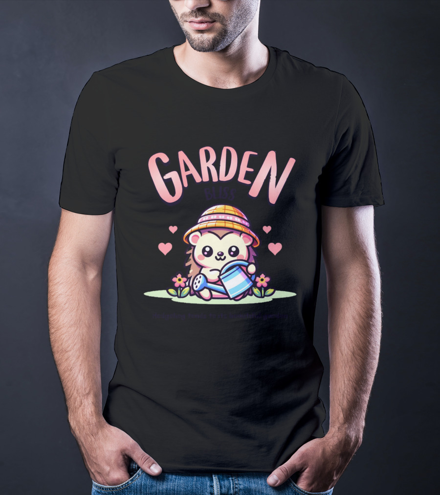 Garden Bliss Hedgehog Tends To Its Beautiful Garden T-Shirt