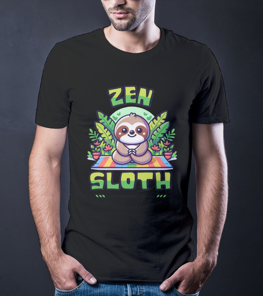 Zen Sloth Finds Peace In A Yoga Pose T-Shirt