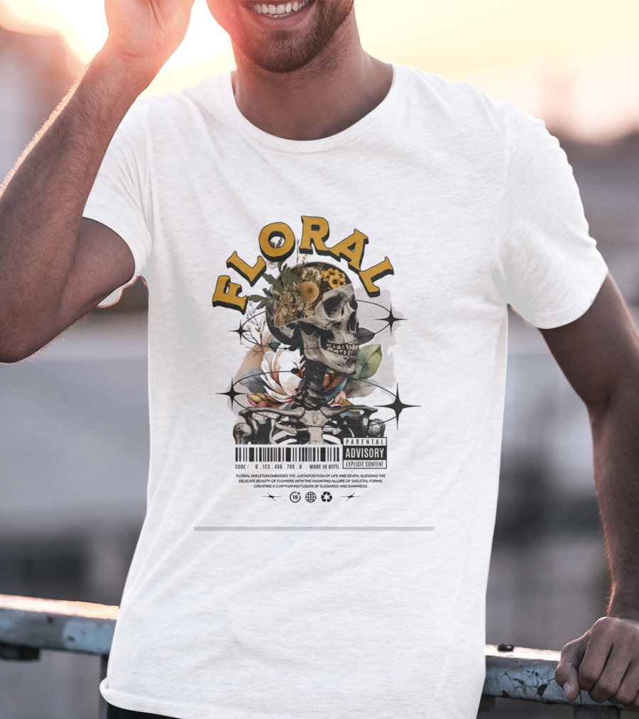 FLORAL ADVISORY SKELETON T-Shirt