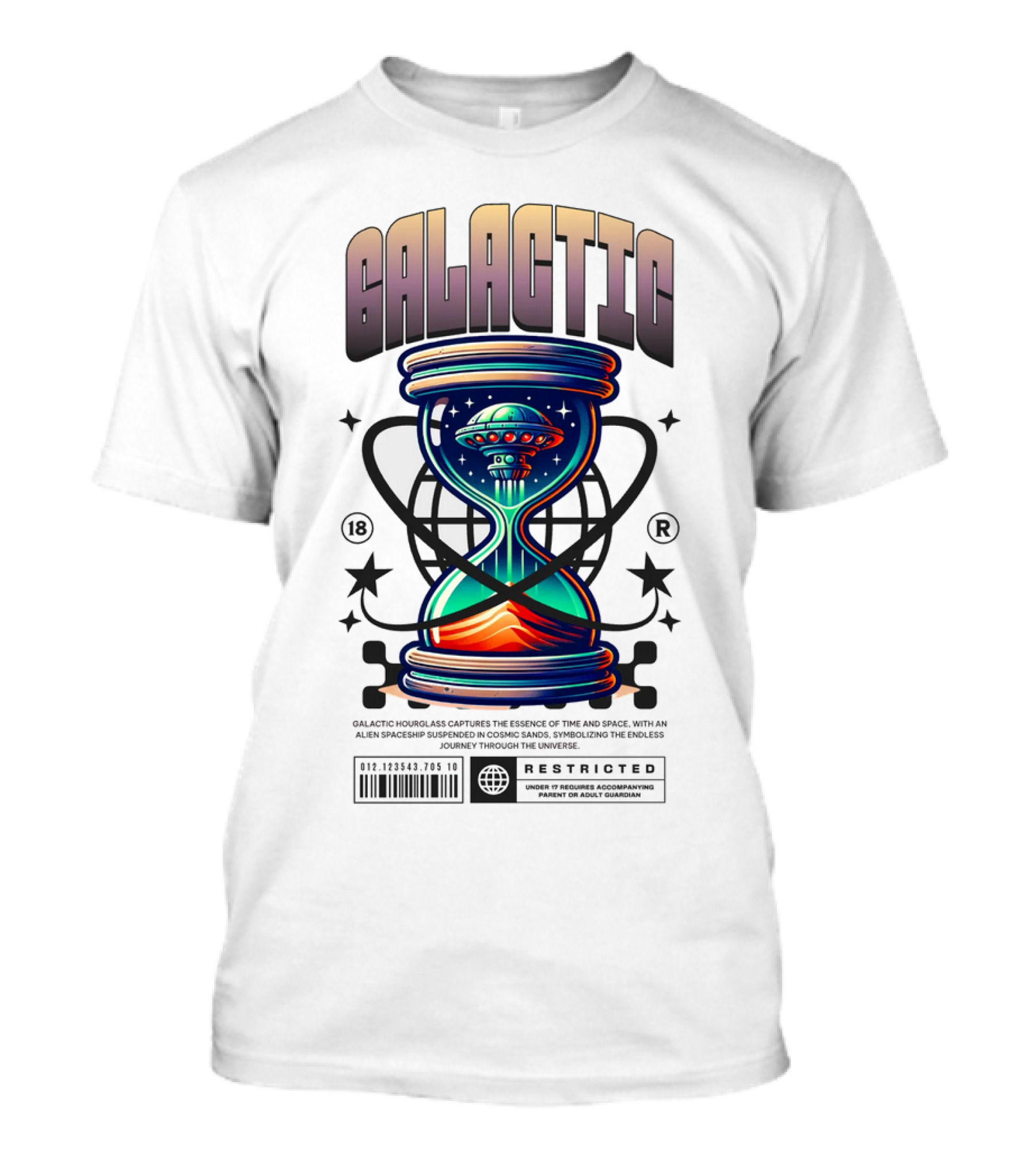 GALACTIC HOURGLASS RESTRICTED COSMIC SPACE ALIEN 18 T-Shirt