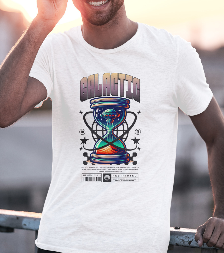 GALACTIC HOURGLASS RESTRICTED COSMIC SPACE ALIEN 18 T-Shirt