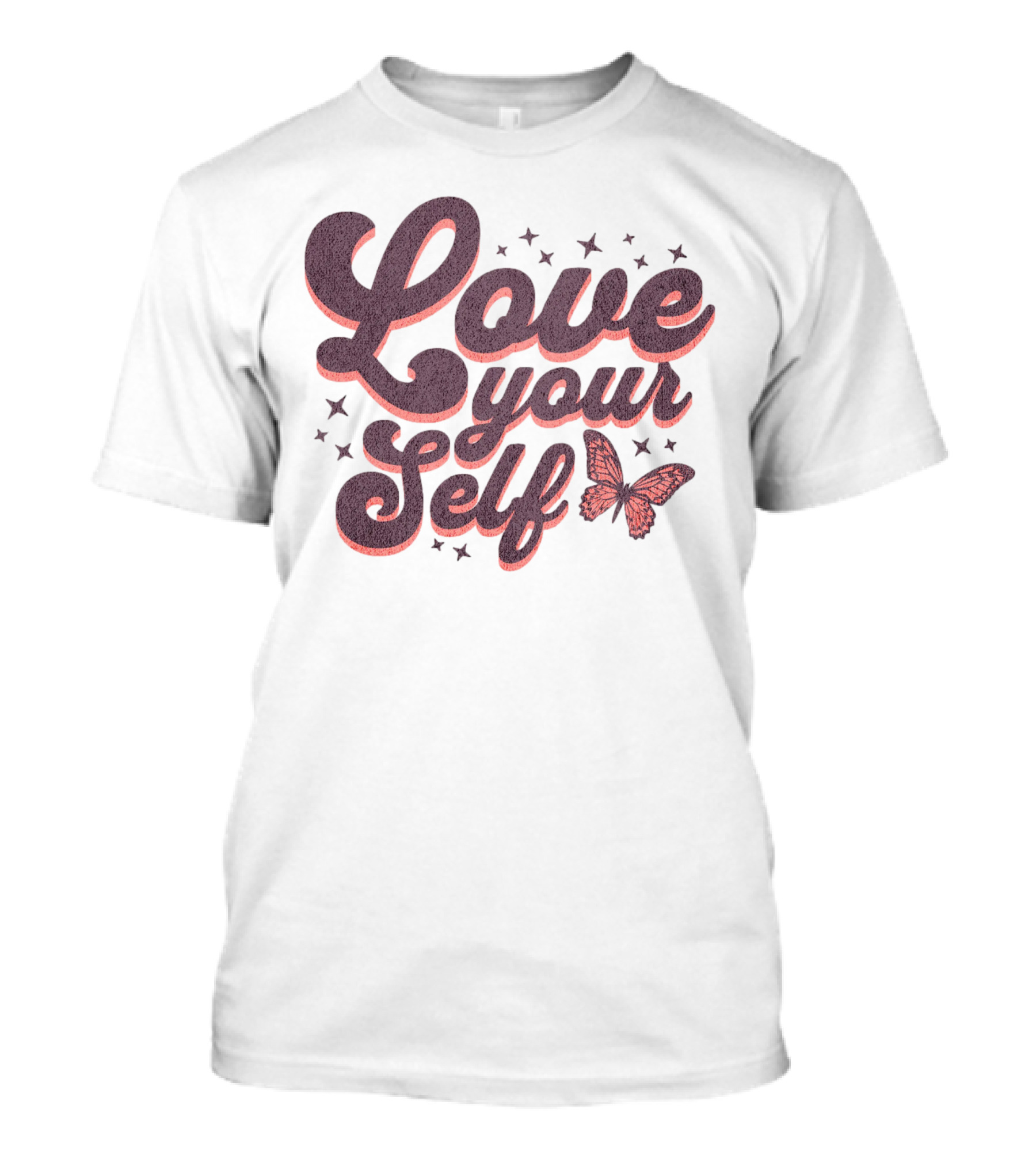 Love Yourself Butterfly With Stars T-Shirt