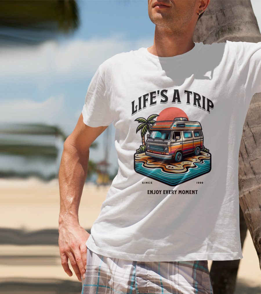 Life's A Trip Vintage Campervan Since 1989 Enjoy Every Moment T-Shirt
