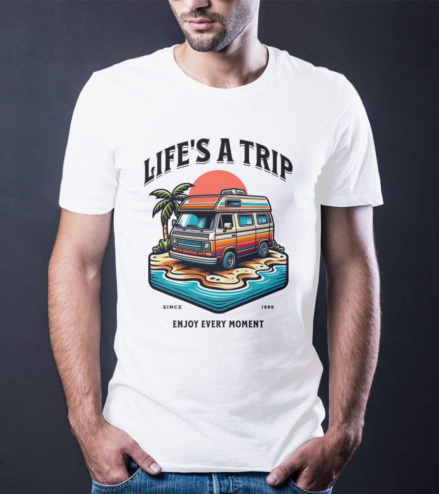 Life's A Trip Vintage Campervan Since 1989 Enjoy Every Moment T-Shirt