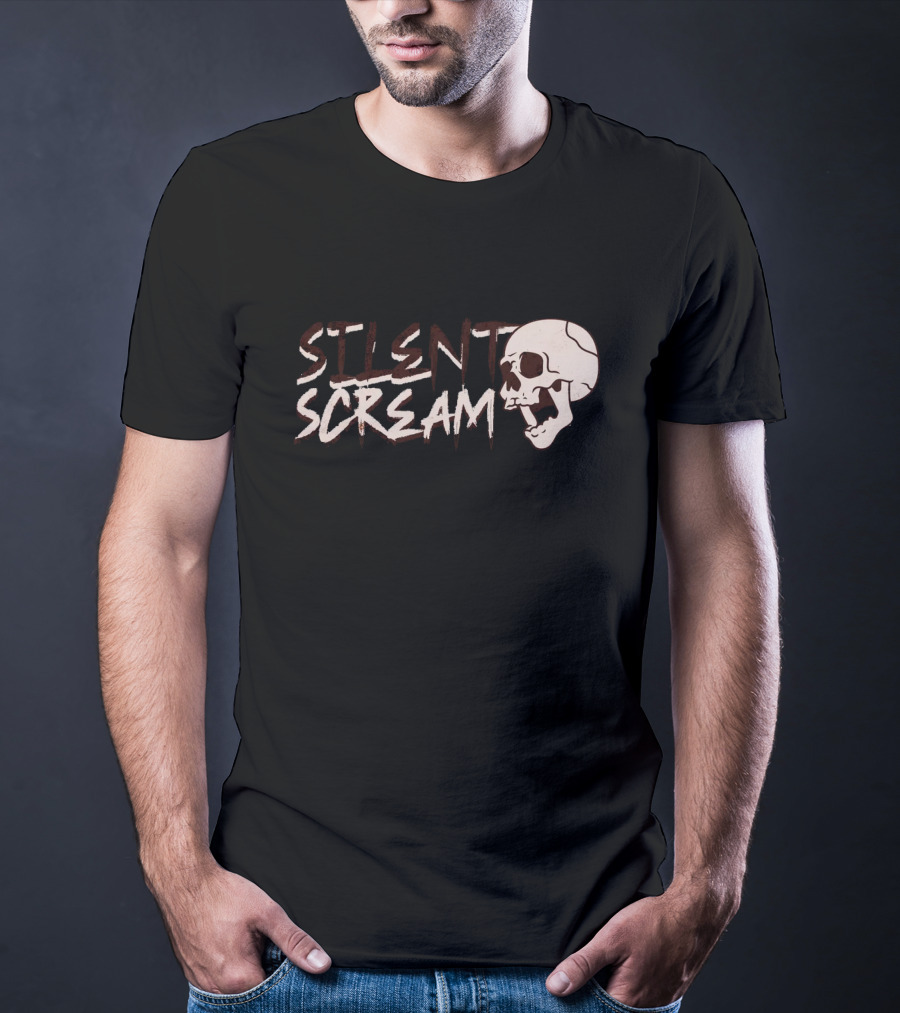 Silent Scream Skull Art With Screaming Skull Face T-Shirt
